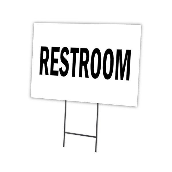 24 in Height, 0.25 in Width, Coroplast, 24" x 18", C-1824 Restroom